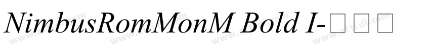 NimbusRomMonM Bold I字体转换